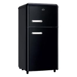 MF100BCDP Frigorifero Doppia porta 100 Litri Design Retrò Nero