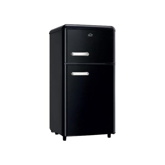 DCG MF100BCDP Frigorifero Doppia porta 100 Litri Design Retro' Nero