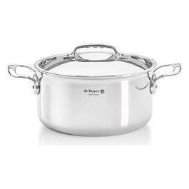 De Buyer Affinity Pentola per Arrosti Inox con Coperchio 28cm