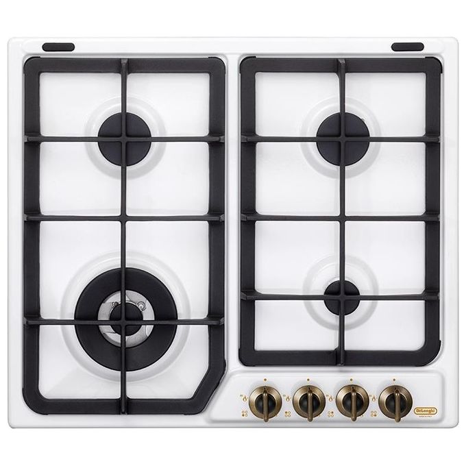 De Longhi BF46PRO Piano cottura a gas 4 fuochi cm. 58 bianco