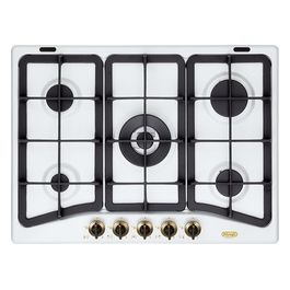 De Longhi BF57PRO Piano cottura a gas 5 fuochi cm. 68 bianco