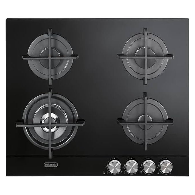 De'Longhi Cucina 60cm 4 Fuochi Gas Classe A Nero