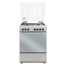 DL664EX Cucina a gas 4 fuochi con forno elettrico multifunzione ventilato con grill Classe A 60x60 Inox