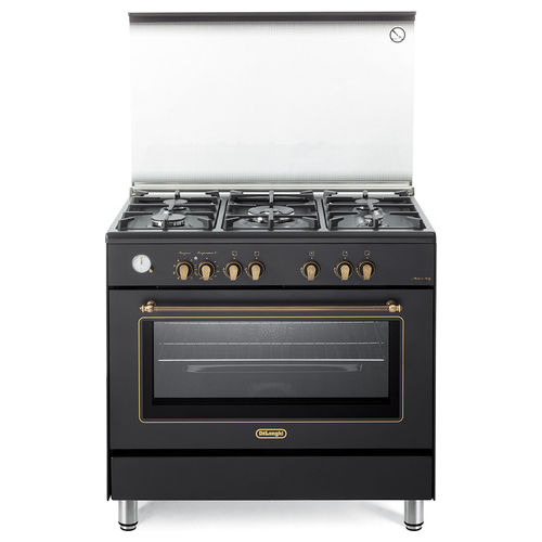 De'Longhi PEMA 965 CSG Country Cucina a Gas 90 cm 5 Fuochi Forno Elettrico Multifunzione 83 L 7 Funzioni Classe A (90x60x85 cm) colore Antracite