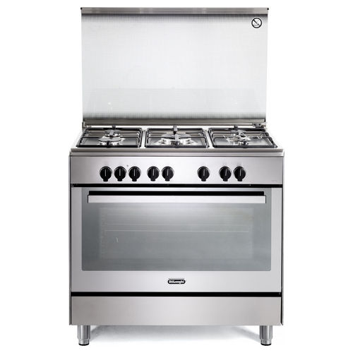 De'Longhi PEMX 96 SG Cucina Piano Gas 5 Fuochi Forno Elettrico 87 L Classe A (90x90x60 cm) colore Acciaio inox