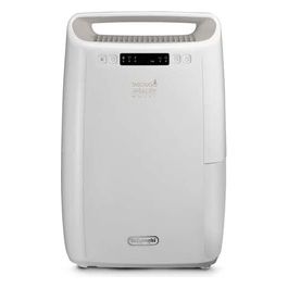 De'Longhi DEXD214RF Tasciugo AriaDry Multi Deumidificatore Portatile con Filtrazione a 3 Azioni Funzione Asciutto Umidificazione 14L/Giorno R290 Serbatoio Rimovibile Bianco