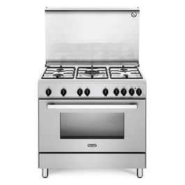 De Longhi DGVW96ED2 Design Cucina cm. 90 5 fuochi gas  1 forno gas ventilato inox