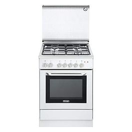 DE LONGHI DGW65ED Cucina a Gas 4 Fuochi con Forno a Gas 60x50 cm colore Bianco