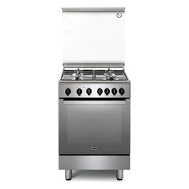 De'Longhi DGX 64 Cucina Gas 4 Fornelli con Forno a Gas da 60 cm Acciaio inossidabile