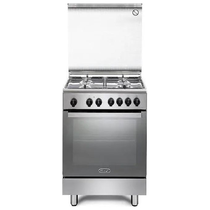 De Longhi DMX64LSG Cucina libera installazione a gas con 4 fuochi forno elettrico ventilato 69 Litri 9 funzioni 60x60 Classe A Inox