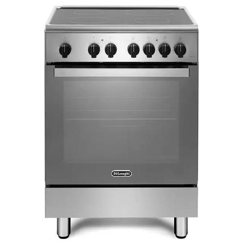 De Longhi DMX64VL Cucina Elettrica 4 Fuochi Forno Elettrico Multifunzione Larghezza x Profondità 60 x 60 cm colore Inox