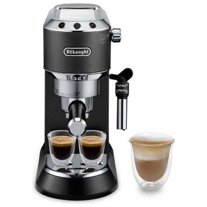 DeLonghi EC685.BK Dedica Style Macchina da Caffe' Sistema Manuale Potenza 1300 W Capacita' 1,1 Litri Thermoblock Cappuccino System Nero