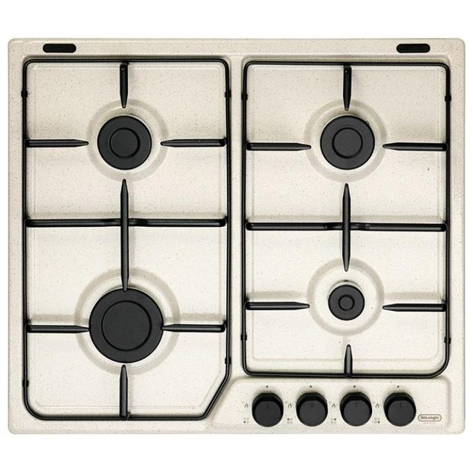 De'Longhi FFS 46 ASV Family Piano cottura Gas 60 cm 4 fuochi da incasso accensione elettrica colore Avena