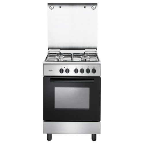 De Longhi FMX 64 L Cucina a Gas 4 Fuochi Forno Elettrico Ventilato con Grill Larghezza x Profondità 60x60 cm Classe energetica A colore Inox