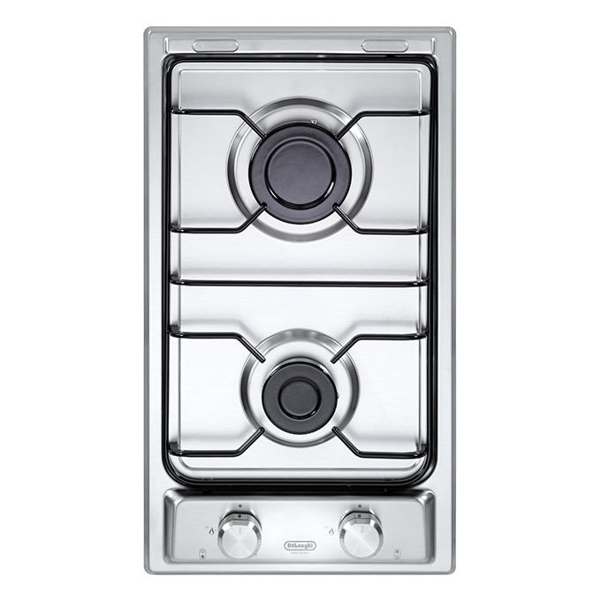De longhi piano cottura a gas 2 fornelli 30 cm da incasso acciaio inox domino