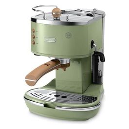 DeLonghi ECOV311.GR Icona Vintage Macchina da Caffe' Sistema Manuale Potenza 1100 W Capacita' 1,4 Litri Cappuccino System Eco Function Verde