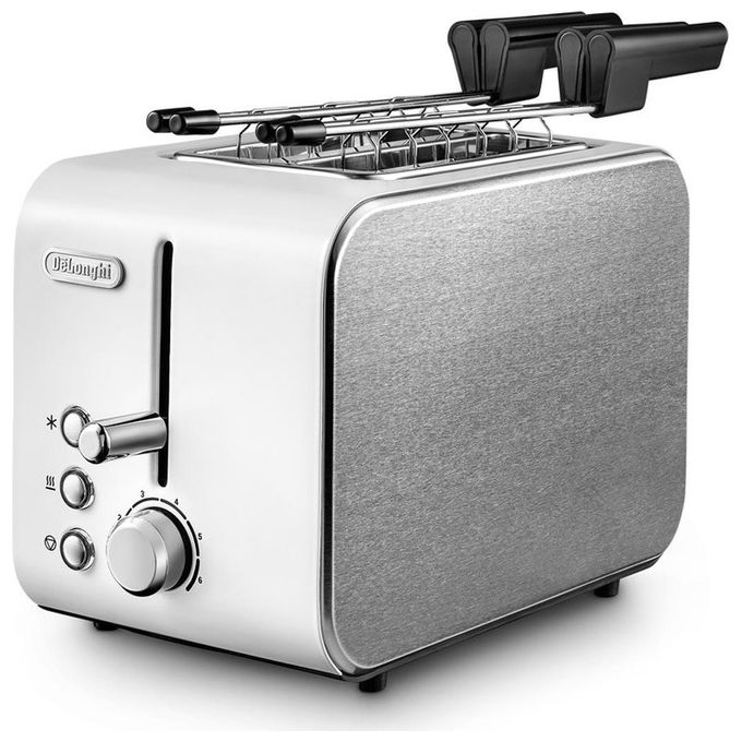 Image of DeLonghi Tostapane a 2 Scomparti Potenza 550 W Colore Bianco Modello CTX2203W