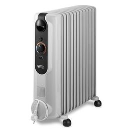 De Longhi TRRSE1225 Radiatore Termosifone Elettrico ad Olio Stufa Portatile 10 Elementi Potenza 2500 Watt colore Bianco Radia-s Easytronic