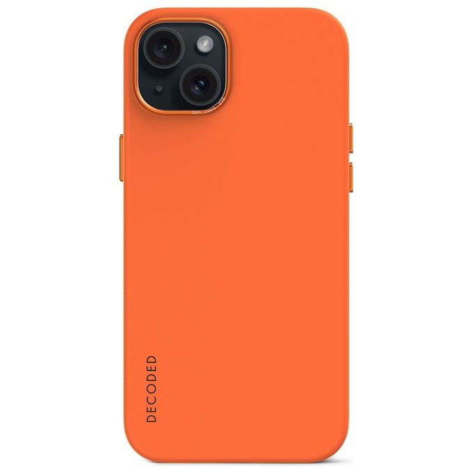 Decoded AntiMicrobial Silicone Cover Posteriore per iPhone 15 Plus Apricot