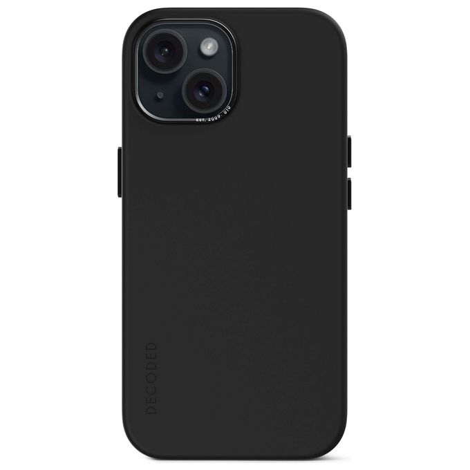 Decoded AntiMicrobial Silicone Cover Posteriore per iPhone 15 Plus Graphene