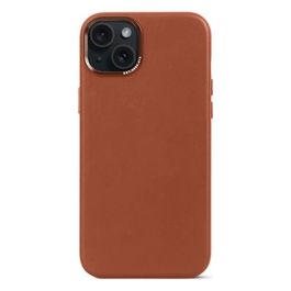 cover posteriore pelle per iPhone 15 Plus Tan