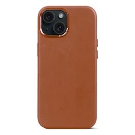 Decoded Cover Posteriore in Pelle per iPhone 15 Tan