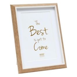 Resin Cornice Portafoto 18x24cm Naturale/Bianco con Passepartout