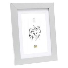 S66KD1 P1 Cornice Portafoto 15x20cm in Legno Argento con Passepartout