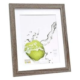 S66KH3 P1 Cornice Portafoto in Legno18x24cm con Passepartout Grigio