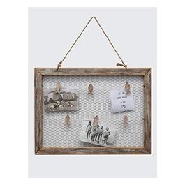 S67TV1 Cornice Portafoto da Parete in Legno con Rete/Clips