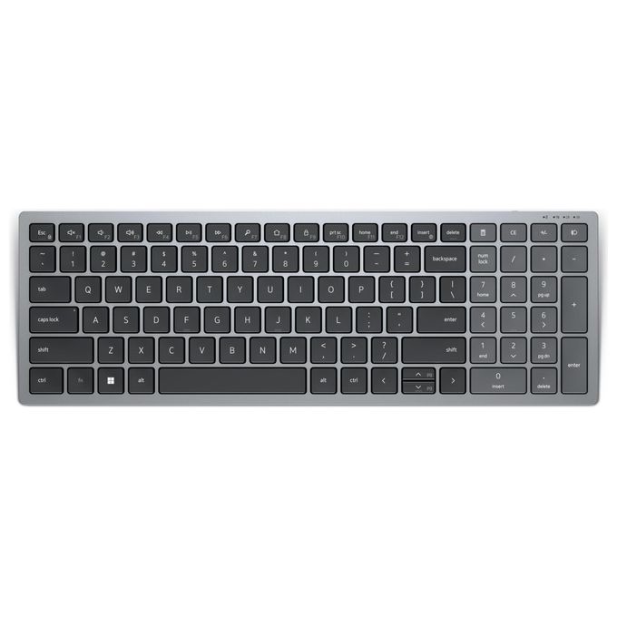 Dell KB740 Tastiera Rf Senza Fili  Bluetooth Qwerty Italiano Grigio/Nero