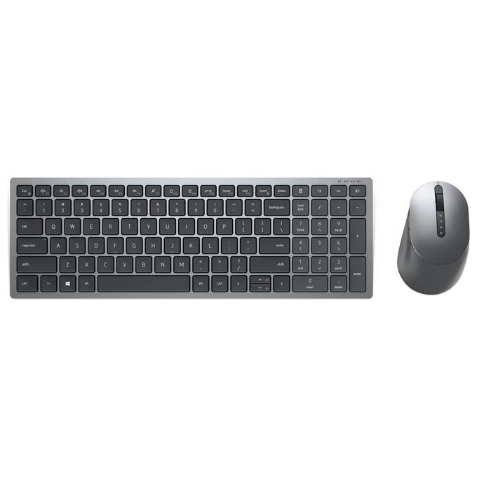 Dell Wireless Keyboard and Mouse KM7120W Set Mouse e Tastiera senza Fili 2.4 GHz Bluetooth 5.0 Titan Gray