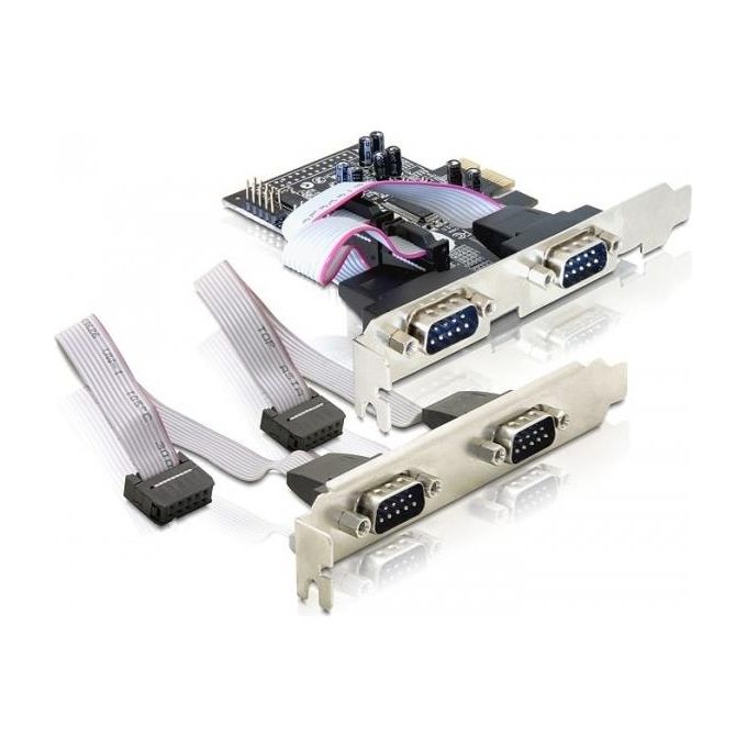 DeLOCK 4 x Serial PCI Express Card Scheda di Interfaccia e Adattatore