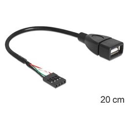 DeLock 83291 Cavo Usb 2.0 Connettore Femmina 5 Pin per Piastra Madre 20cm