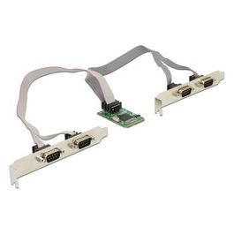 Delock Adattatore Mini PCIe 4 x Seriali RS-232