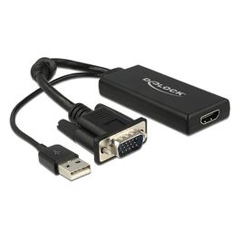 DeLOCK Adattatore VGA  Audio a HDMI con Cavo Schwa 0.25mt