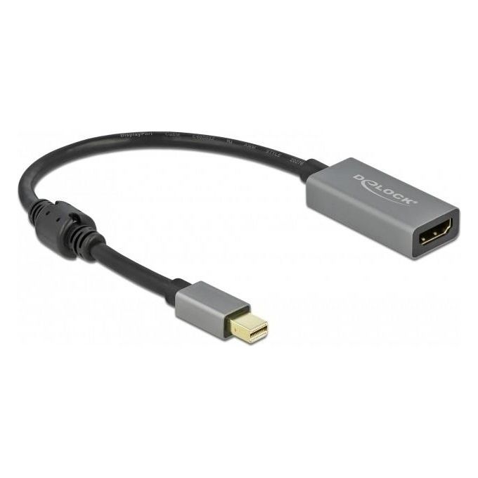Image of DeLOCK Adattatore Video 0.2mt Mini DisplayPort HDMI tipo A Standard Nero-Grigio