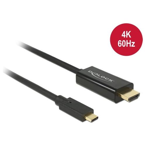 DeLOCK Adattatore Video 1mt USB Tipo-C HDMI Nero