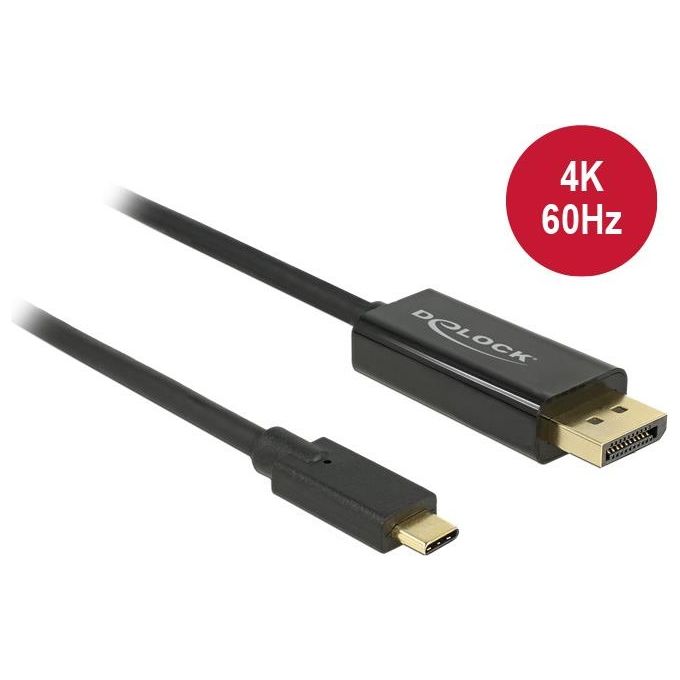 Image of DeLOCK Adattatore Video 3mt USB tipo-C DisplayPort Nero