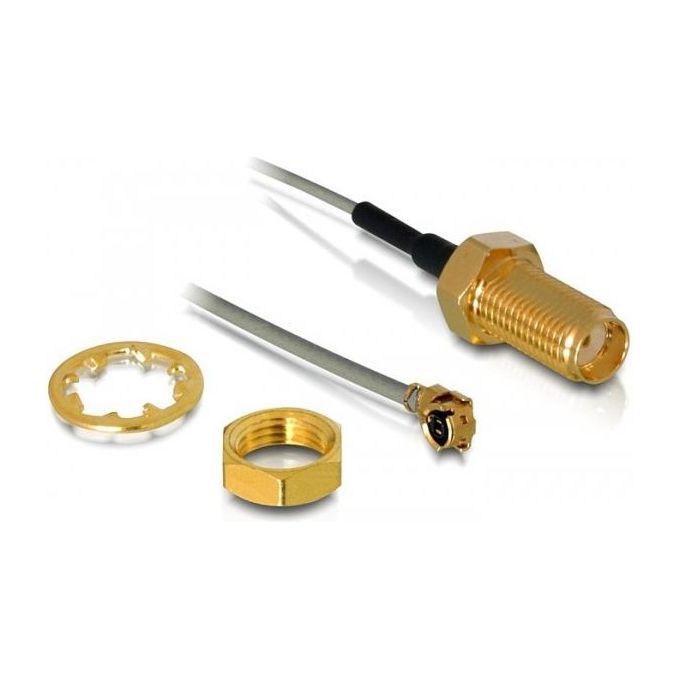 DeLOCK Cavo Coassiale 0.2mt Grigio