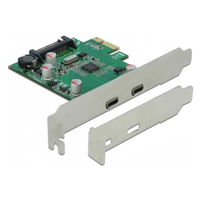 Image of DeLOCK PCI Express x1 Card to 2 x External SuperSpeed USB USB Type-C Female Adattatore Interno USB 3.2 Gen 1