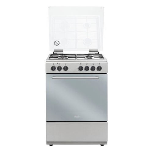 De'Longhi DL554EX2 Cucina Libera Installazione Gas 4 Fuochi Forno Elettrico 52 L Grill Classe A (84x50x55 cm) colore Acciaio Inox