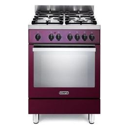 DEMR 64 ED Cucina a Gas con Forno Elettrico 4 Fuochi con Bruciatore Tripla Corona Classe energetica A 9 Funzioni 60x60 cm Bordeaux