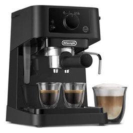 EC235.BK Stilosa Macchina da Caffe' a Pompa Potenza 1100 W Capacita' 1 Litro con Montalatte per Cappuccini di Colore Nero