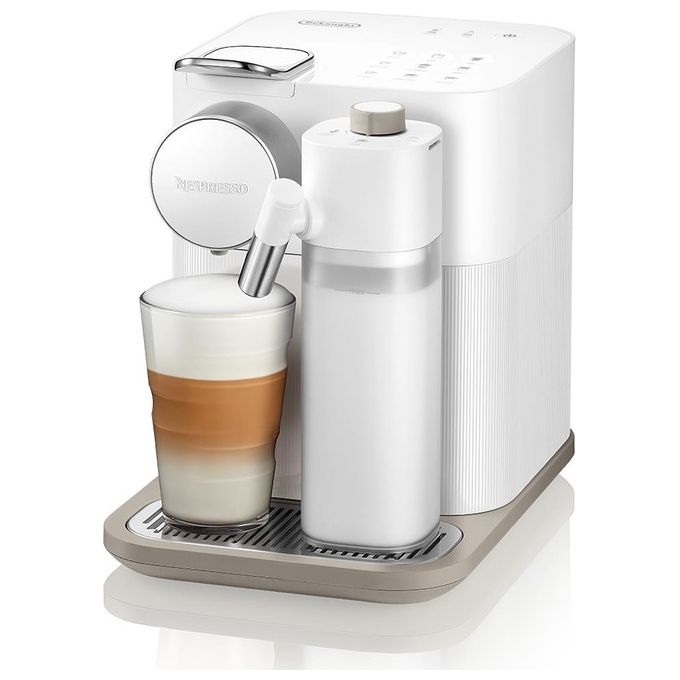 DeLonghi EN 640.W Gran Lattissima Macchina da caffe' Nespresso Bianca Pannello Intuitivo Spegnimento Automatico