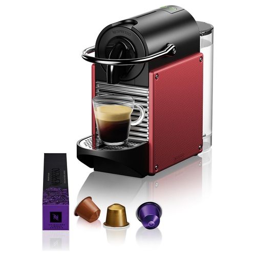 DeLonghi Pixie EN124.R Macchina da caffè Nespresso 0,7 Litri Semi-Automatica Rosso/Metallo