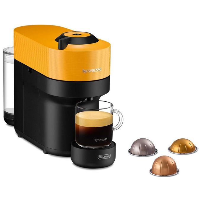 DeLonghi ENV 90.Y Vertuo Pop Giallo Macchina da Caffe' Sistema Capsule Nespresso Vertuo Serbatoio Acqua 0.56 Litri