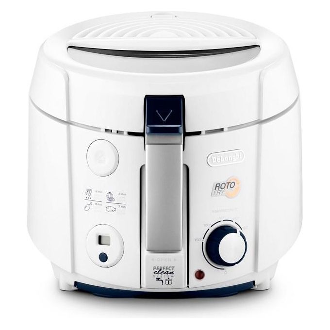 DeLonghi F38436 RotoFry Friggitrice Capacita' 1,2 Kg Potenza 1800 W Perfect Clean System Integrated LED Bianco