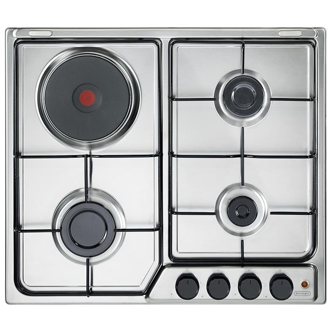De Longhi FFI 36 ER Linea Family Piano cottura Combi a Gas 3 Zone + 1 Piastra elettrica 60 cm Acciaio Inox