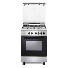 DeLonghi FMX 64 ED Cucina a Gas con Forno Elettrico Linea Design 4 Fuochi Classe energetica A 6 Funzioni 60x60 cm Acciaio Inox